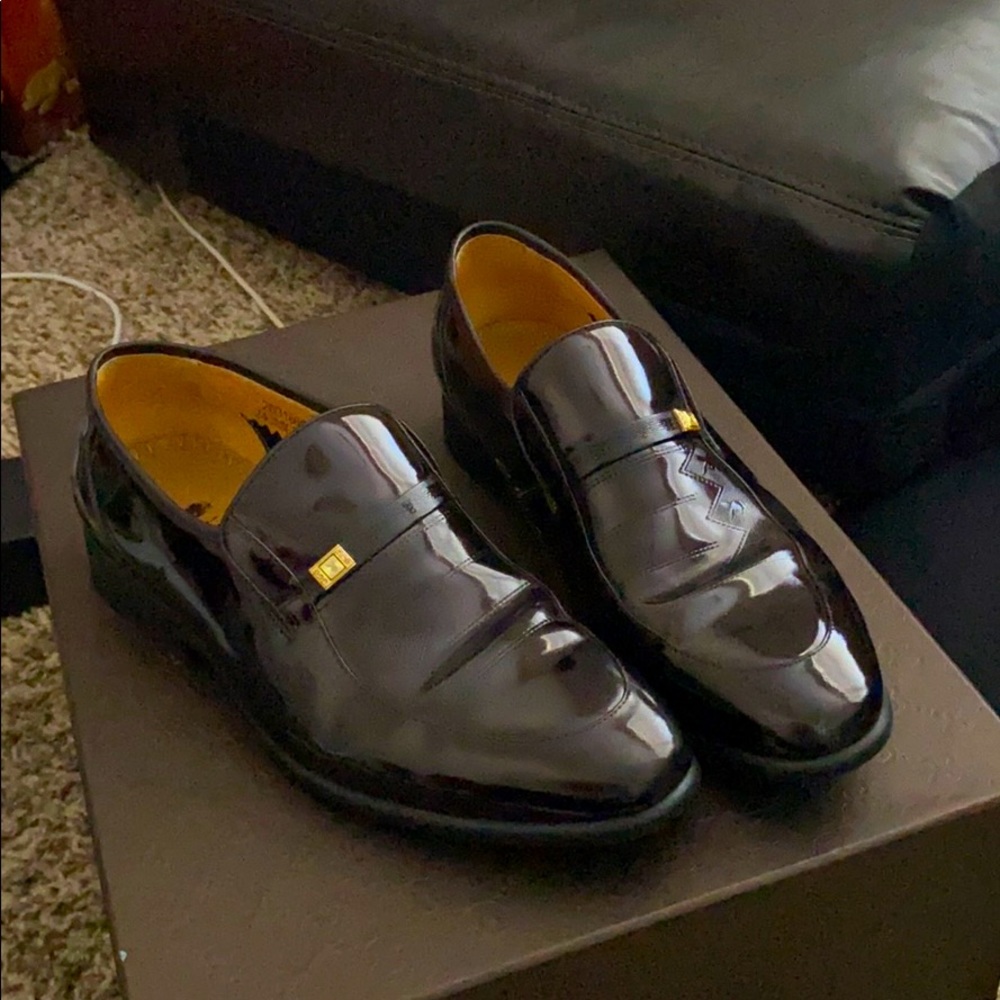Dark coffee playboy loafers men